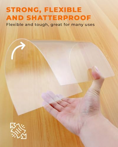 Falken Design Clear Acrylic Sheet - 12" x 30" - 3/16", Thick Clear Plexiglass Sheets for DIY Projects, Picture Frames, and Sign Displays - Versatile, Durable & Shatterproof Plastic Sheet