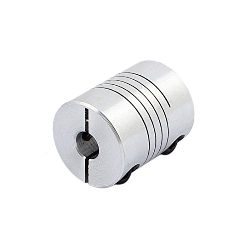 uxcell 6.35mm to 6.35mm Shaft Coupling 25mm Length 20mm Diameter Stepper Motor Coupler Aluminum Alloy Joint Connector for 3D Printer CNC Machine DIY Encoder - size: 6.35-6.35mm