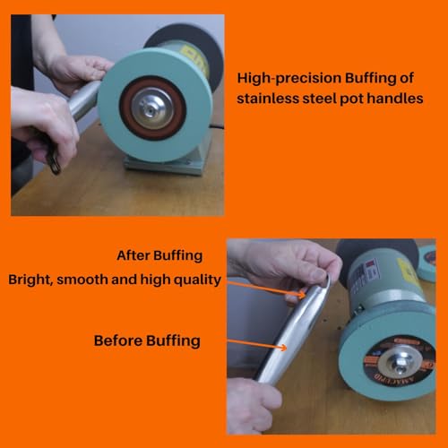 Polyurethane Buffing Wheels 2000 Grit. Mirror Polishing Stainless Steel (6 inch) - size: 6 inch