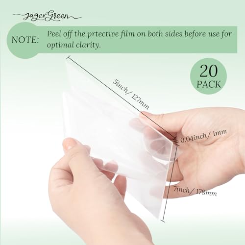 5x7 Clear Acrylic Sheets Pack of 20, 0.04" Thick