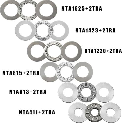 4 Sets NTA815+2TRA, Thrust Needle Roller Bearings, ID 1/2", OD 15/16" - size: NTA815+2TRA