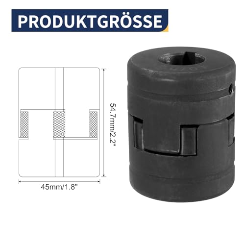 uxcell 3/4" to 1" L075 Flexible 3-Piece L-Jaw Coupling Coupler Set & Buna-N NBR Rubber Spider for Log Splitter Hybrid Equipment - size: 3/4" to 1"