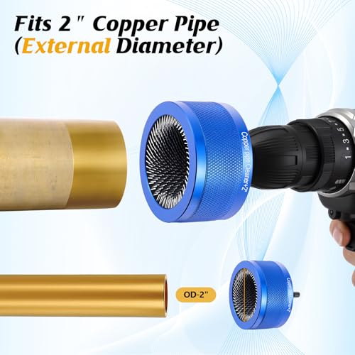 Copper Pipe Cleaner for Drill Set, 2", Blue - color: Blue, size: 2"
