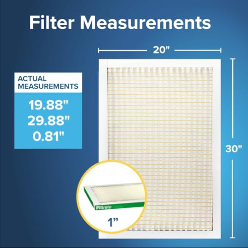 Filtrete 20x30x1 Air Filter, MERV 8, MPR 700, 4 HVAC Filters - size: 20x30x1