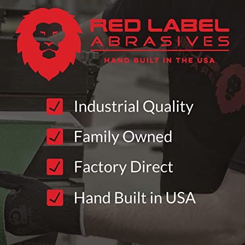 Red Label Abrasives 6 X 48 Inch 220 Grit Aluminum Oxide Premium Quality Multipurpose Sanding Belts, 2 Pack - size: 220 Grit