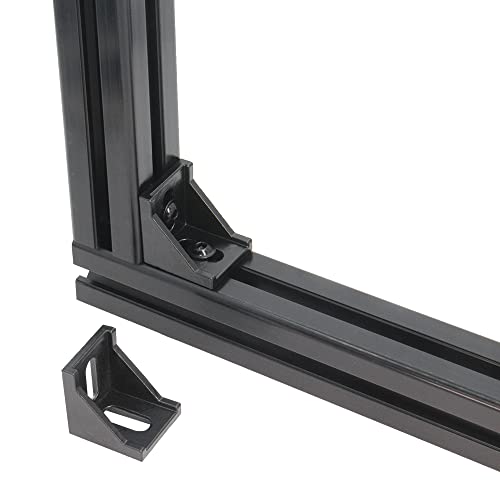 10PCS Extruded Aluminum Profile 4040 Corner Bracket Right Angle with Screws for 8mm Slot Aluminum Extrusion Profile 4040 Series (4040-Black-10 with Screws) - style: 4040-Black-10 with screws