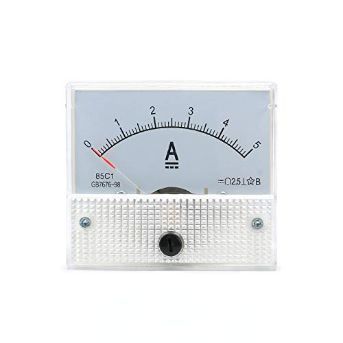 85C1 DC Pointer Ammeter Analog Current Voltmeter Measuring Panel 65 * 56MM 0-5A Ammeter Analog Panel Meter DC 85C1 5A - color: DC 5A