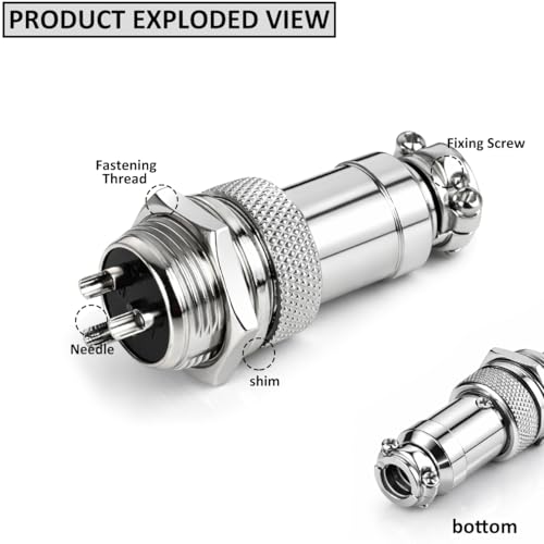 Clyxgs 3-Core Aviation Plug Connector Male Female 16mm Panel Mount Metal Wire Adapter 10PCS - style: GX16-3-10