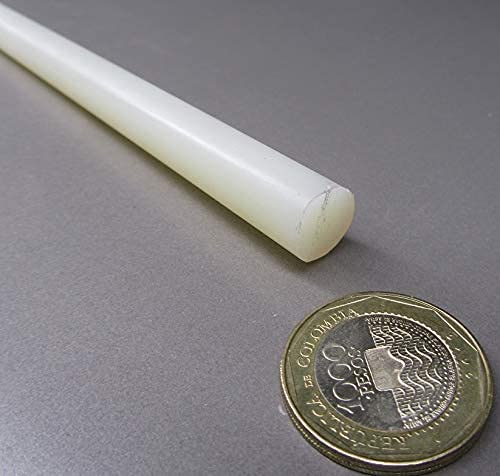 Natural Nylon Extruded Round Rod .500" (1/2") x 5 Ft Length 4 pcs 20 Ft