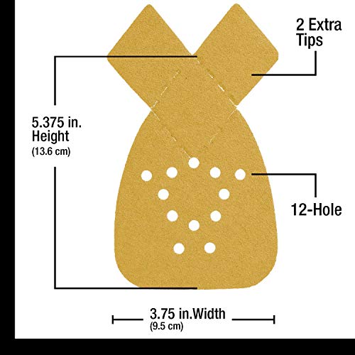 Dura-Gold Mouse Detail Sander Sandpaper Sanding Sheets, 12 Hole, 80 Grit - size: 80-Grit