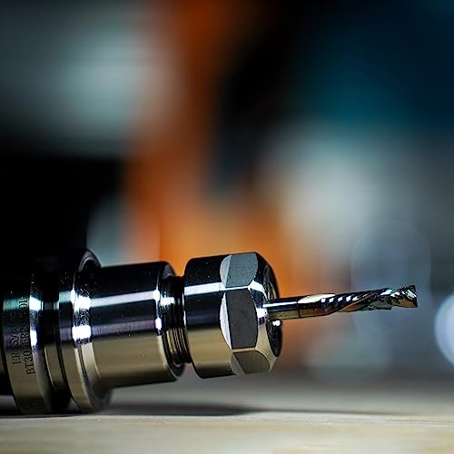 SpeTool Compression Router Bits 1/4 Inch Shank 1 Inch Cutting Length with Coated Carbide Spiral Up Down CNC Router Bit End Mills for Carving Wood Woodworking Tools - size: 1/4" Dia - 1" CL -1/4" Shank, style: COMPRESSION CUT