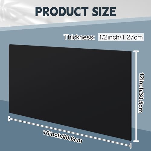 Sasylvia 2 Pcs HDPE Sheet, HDPE Plastic Sheet Flexible High Density Polyethylene Board Solid Plastic Block for DIY Projects for Machining Home(Black,1/2"x12"x16") - color: Black, size: 1/2"x12"x16"