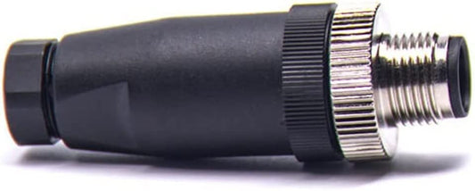 Elecbee Field Wireable M12 Connectors 4 Pin A Code Male Straight Plug Unshiled Waterproof for 22AWG 0.34mm² Cable