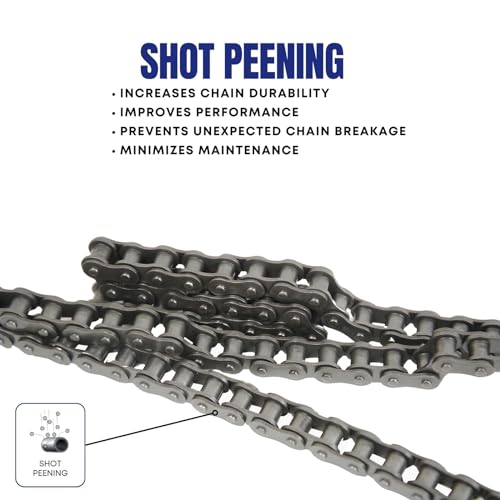 Jeremywell 40 Roller Chain 10 Feet with 2 Connecting Links for Go Karts, Mini Bikes, Scooters, ATV, MTV, Dirt Bike and Other Industrial Machinery - size: 10 Feet, style: 2 Master Link