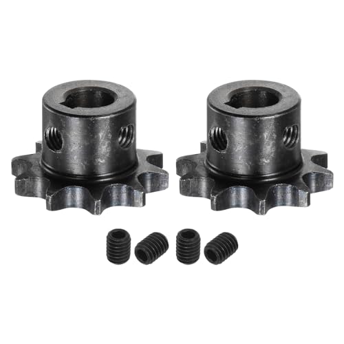 uxcell 2pcs ISO/DIN 06B-1 Roller Chain Sprocket B Type 10mm Bore,3/8" Pitch