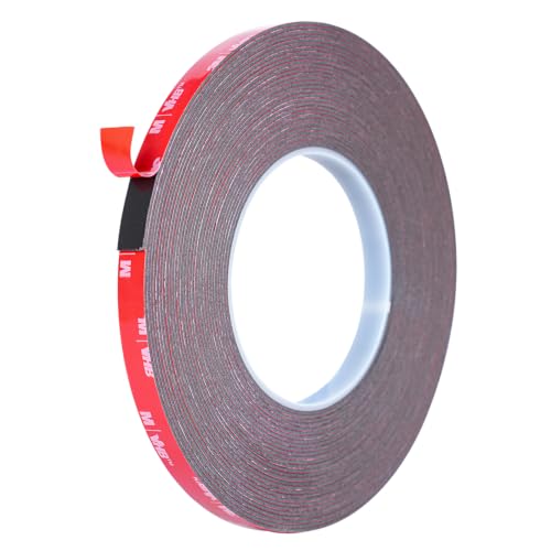 Double Sided Tape Heavy Duty, Waterproof Mounting Foam Tape, 36.5ft Length, 0.4in Width, High Temperature Resistant Adhesive Tape for Car, LED Strip Light, Office Decor, Uses 5952 Raw Material - size: 0.4in x 36.5ft - 5952