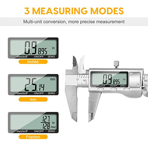 Digital Caliper, Sangabery 0-6 Inch Stainless Steel Precise Measuring Tool