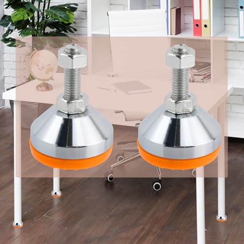 Antrader 4Pcs M8 Thread Adjustable Leg Leveler,600 LB Capacity Load Bearing - color: Style 2, size: D60 x M8 x H50