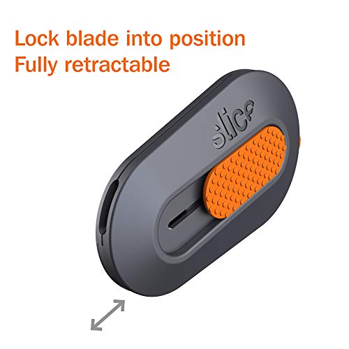 Slice Mini Box Cutter, Manual Retracting, Safe Ceramic Box Cutter Lasting 11x Longer than Metal, Keychain Box Opener, 1 Pack - color: Blade Locks in, size: 1 Pack
