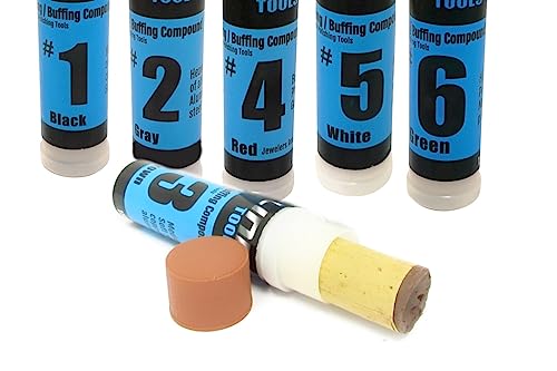 6pc Metal Polishing Compound Set, Buffing Bar, 4oz - size: 6 Pack, Large