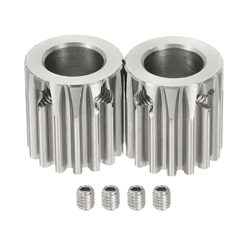 uxcell 2Pcs 1 Mod 15T Spur Gear 10mm Bore, 304 Stainless Steel Pinion Gear - size: 1 Mod 15T, 10mm