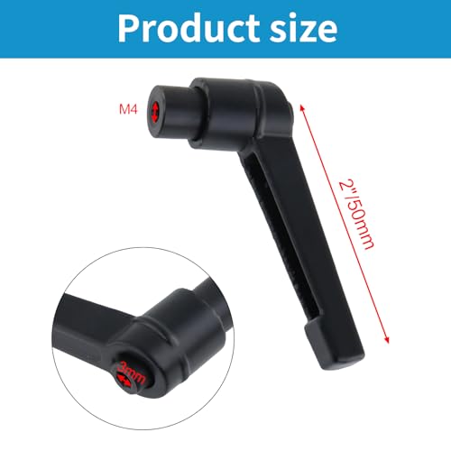 Clamping Lever Handles M4 Push Button Ratchet Lever Female Threaded Stud Adjustable Handles Hand Knobs, 2" Lever Length -8pcs - size: M4