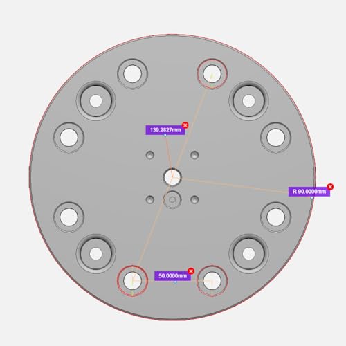XinDian Quick Zero Point plate Ø180mm (7.09") D96-C - style: D96-C