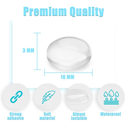 LOMIMOS 200pcs Cabinet Door Bumper,Soft Self Adhesive Clear Sound Dampening Rubber Pad Stopper Protector for Wall Furniture Drawer(Hemispherical) - size: 200pcs