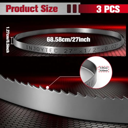 27 Inch Bandsaw Blades 8/12 TPI Sub-Compact Portable Saw Blades - size: 8/12T