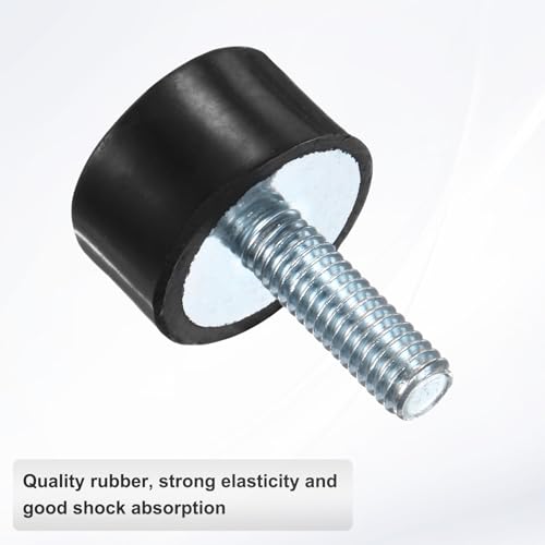 M METERXITY 8-Pack Rubber Mounts D20mmxH10mm Male/Female Vibration Isolators Cylindrical Absorber W M6 x 18mm Studs for Air Compressor/Car/Pump/Boat/Garage Motor/Bobbins Rubber Isolators - size: M6 x 18mm, 20mm x 10mm