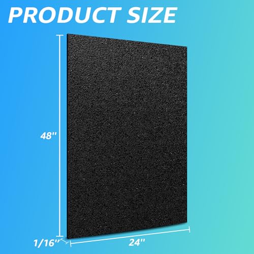 Art3d ABS Plastic Sheets, 1/16" Thick, Rigid Textured, 2-Pack of 24 x 48" - size: 24" x 48", 1.5mm Thick