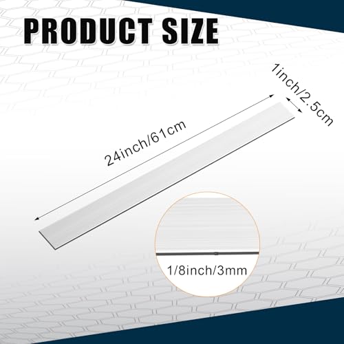 Zonon 2 Pcs 6061 Aluminum Flat Bar 24 x 1 x 1/8 Inch, Metal Bar Stock - size: 24 x 1 x 1/8 Inch