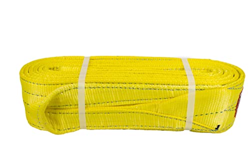 Kennedy Wire Rope & Sling Co. 4" x 24' 2-Ply Twist Eye Polyester Lifting Sling (Various Sizes in Listing) Made in The USA - color: 4" 2-Ply Twist Eye (Type 4), size: 4" x 24'