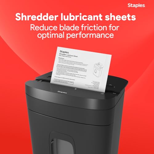 Staples Shredder Lubricant Sheets, Reduces Friction & Noise, 24-Pack - style: Lubricating Sheets