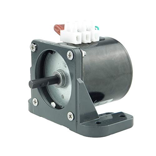 CHANCS Permanent Magnet Synchronous Gear Motor 60KTYZ 110V 15/18r/min CW/CCW with Brakcet and Switch Plug Extension - size: 15/18r/min+ Bracket+Power cable