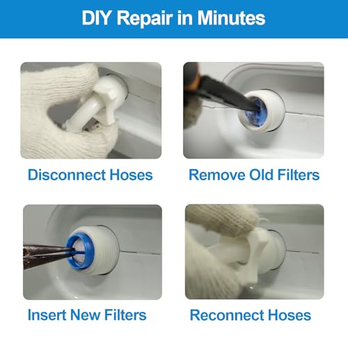 4-Pack Washer Water Inlet Valve Filter Screens for Slow Water Flow