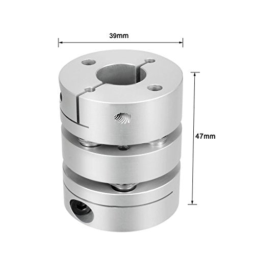 uxcell 12mmx16mm Clamp Tight Motor Shaft 2 Diaphragm Coupling Coupler - size: 12-16mm