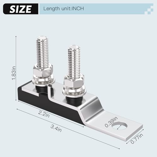 Marine-Rated Battery Terminal Fuse Dual-Circuit Holder,MRBF Fuse Holder,Dual M8 Terminal (5/16"),Includes Weatherproof Cap,For Marine/Truck/RV/Construction Equipment - style: Dual-Circuit Holder