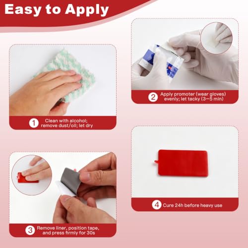 Double Sided Adhesive Pad Heavy Duty, 8 PCS 1.97"x1.18"x0.079"