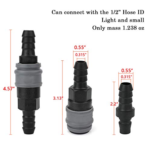 Beduan Quick Disconnect Set, Air Hose Fitting Quick Connect Coupler, 1/2" Barb Hose, Air Compressor Accessories Fitting, Industrial Type C - size: 1/2" barb