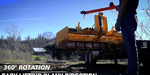2200lb Industrial Folding Hoist Truck - 110V Electric Jib Crane with 1320lb Pull Force, Painted Steel for Warehouse Construction Factory Goods Lifting,Orange