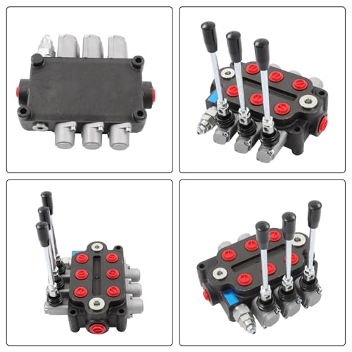 findmall 3 Spool Hydraulic Directional Control Valve, 25GPM 3000PSI
