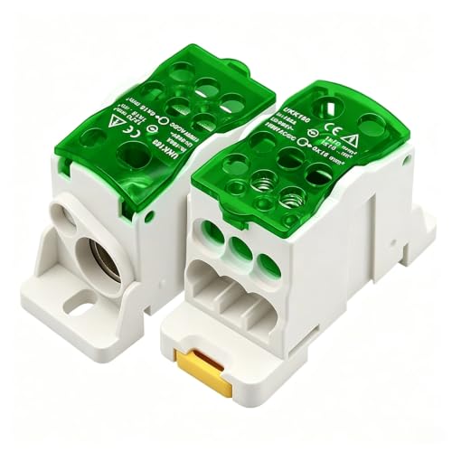 BORDSTRACT 690V 160A DIN Rail Distribution Box,Green - color: Green, size: 160A