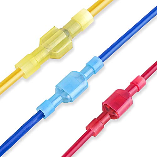 TICONN 100 Pcs Nylon Spade Connector Kit, Insulated Crimp Wire Connectors - style: Red 100Pcs
