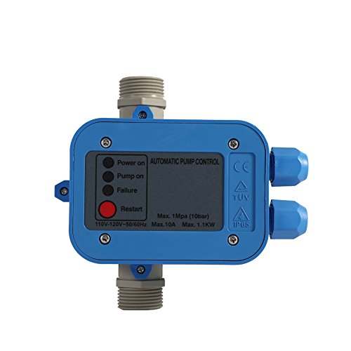 Water Pump Controller, 110V Automatic Water Pump Pressure Switch Electric Electronic Switch Controller for Self-priming pump, Jet Pump, Garden Pump