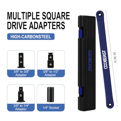 3/8 inch Pro Offset Extension Wrench Impact Wrench Extender Tool Socket Set - color: Blue, size: 16.34inch
