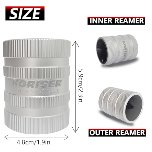 1/4" to 1-3/8" Inner/Outer Reaming Tool,Replace for 29983 Model 223S Reamer, Ream/Deburr/Bevel Aluminum, PVC,Copper, Stainless Steel Tubing and Pipe reamers