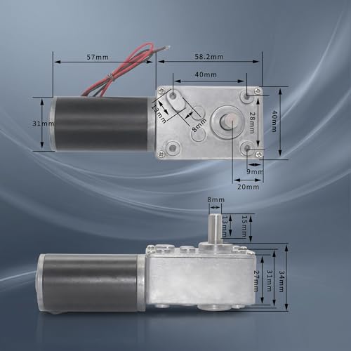 DC 12V Gear Motor High Torsion Speed Reduce Electric Motor Reversible Gear Motor 8mm Shaft (12V 30RPM) - size: 12V 30RPM