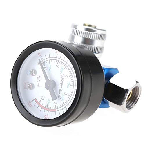 Fdit Spray Air Regulator G1 4 Thread, 0-150 PSI Gauge