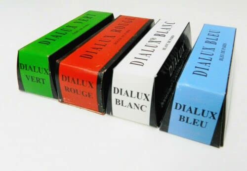 Dialux Jewelry Polishing Compounds 4 Bars Assortment of Rouge Polish Gold and Silver 1 Bar of Each Type Red/Blue/White/Green by JTS